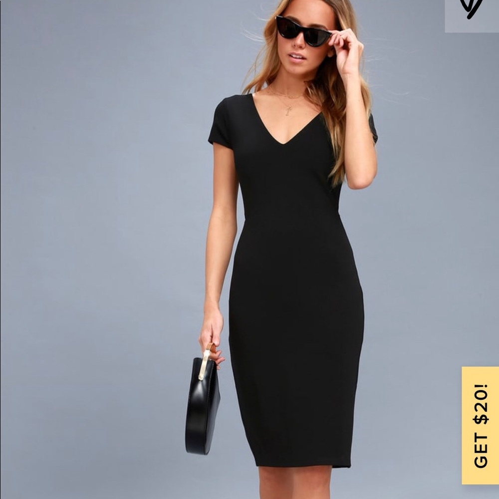Lulus Business of Love Black Bodycon Dress
